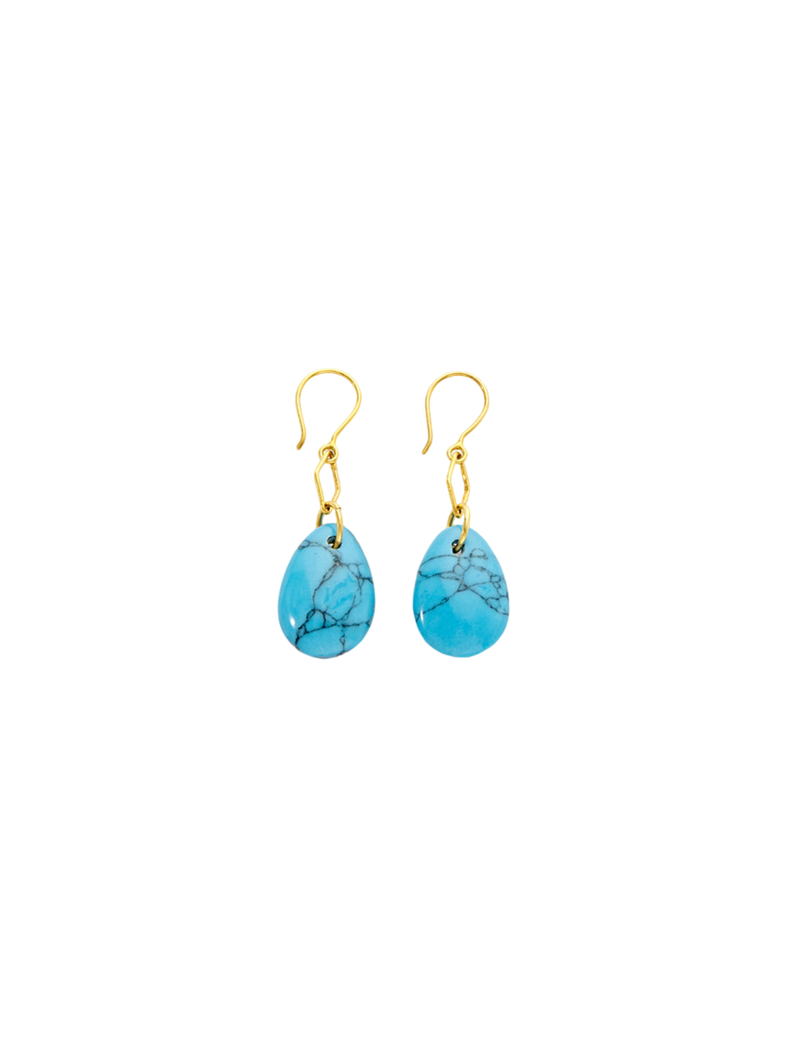 18kt gold vermeil pstm afghanistan turquoise shugufa earrings